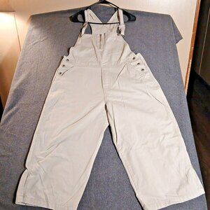 Carolina Blues Large Khaki Overalls Womens Capri Length